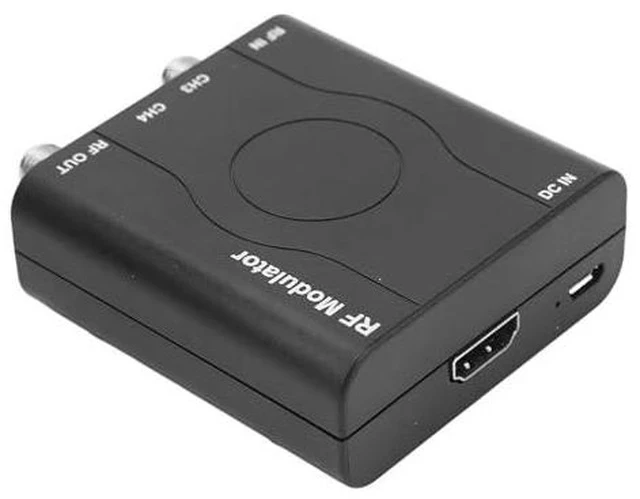 Alt view image 6 of 7 - HDMI RF Modulator Adapter, VHF RF Modulator HDMI Coaxial Converter, 1080P PLL Control of VHF Operating Frequency RFModulator for Home TV Game Console