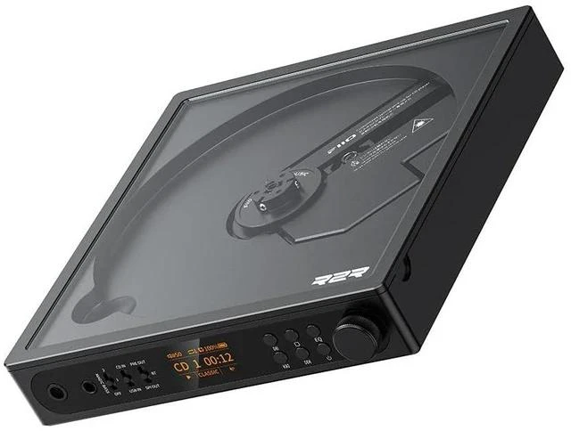 Main image of DM15 Portable Stereo CD Player with True 24Bit R2R DAC, 1150mW+1150mW High-Power Output, aptX Adaptive Bluetooth Transmitter, 24 Sound Presets, USB/CD HiFi Audio, HD Display (Black)
