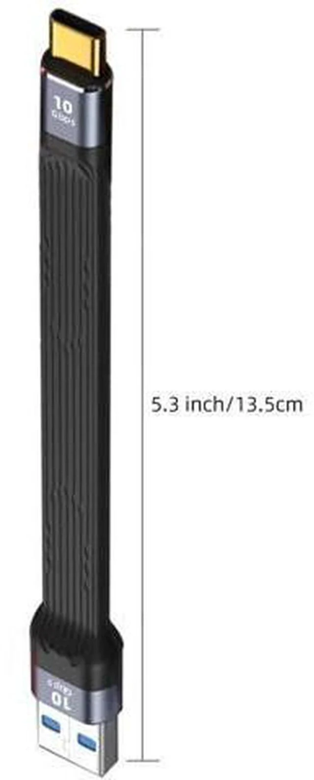 Alt view image 4 of 5 - 5.3 Inch Short USB A to USB C Cable, 60W Fast Charging 10Gbps Data Cord for Portable SSD, Power Bank, Android Auto, Laptop, Tablet & Phone