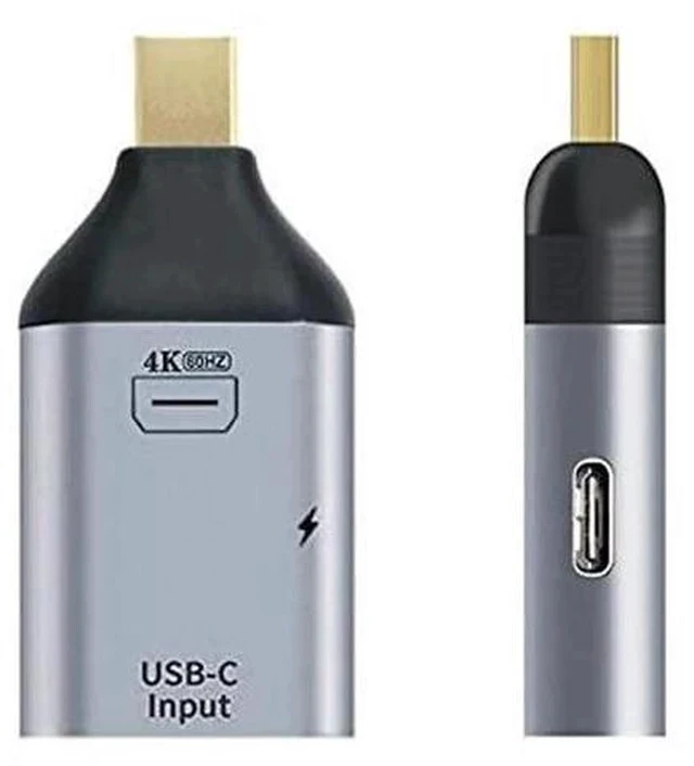 Alt view image 2 of 7 - USB-C Female to Mini DisplayPort Adapter with PD Charging, 4K@60Hz Video Converter for Phone & Laptop