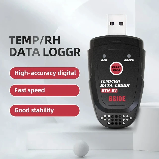 Alt view image 2 of 5 - BTH81 USB Temperature & Humidity Data Logger Automatic Data Recorder for Refrigerated Cold Chain / Storage / Transport, PDF/CSV Export