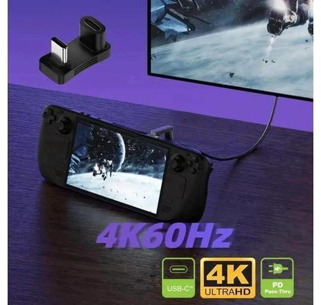 Alt view image 5 of 7 - U-Shaped Right Angle USB 3.0 Type-C Male to Female Adapter, 10Gbps Data Video Power Converter Back Angled Connector for Steam Deck Phones Laptops
