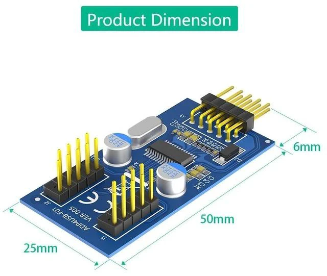 Alt view image 5 of 6 - USB 2.0 9-Pin 1-to-2 Header Splitter Motherboard USB Internal Adapter, 1 x 9-Pin Female to Dual 9-Pin Female, DuPont USB Expansion Cable