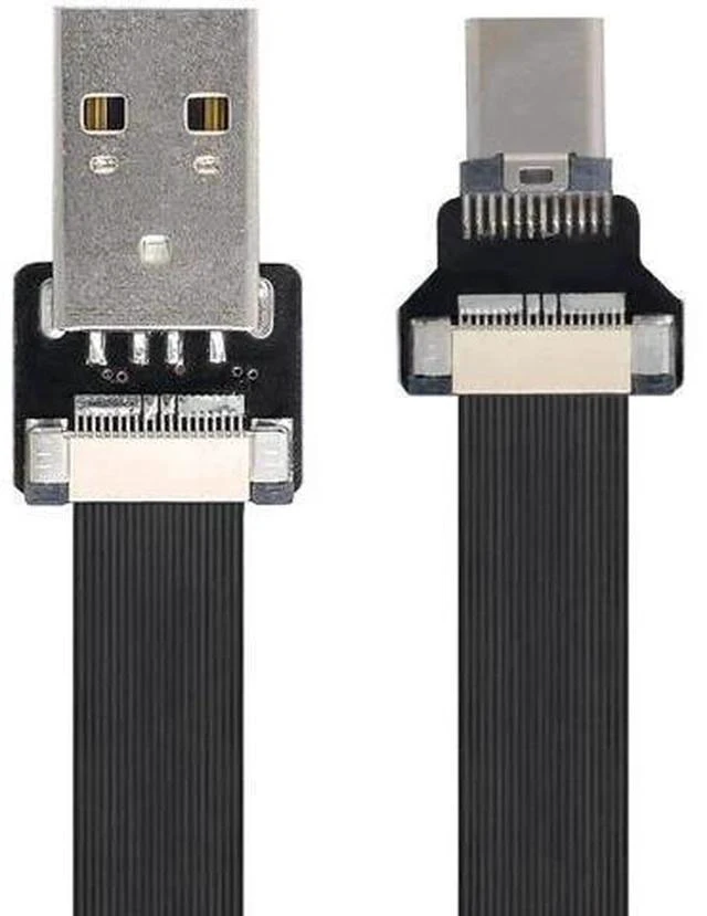 Alt view image 7 of 7 - 0.5M Flat Ribbon USB-A Male to USB-C Male Flex Extension Cable | USB2.0 Flexible Thin Cord