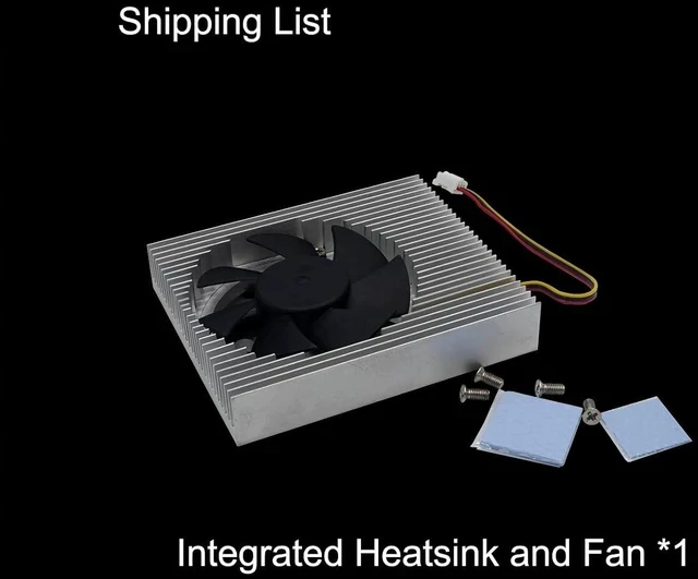 Alt view image 2 of 6 - Barebone Cooling Radiator and Fan Set Designed for BPI-R3 Single Board Computer(Integrated Heatsink and Fan Design)