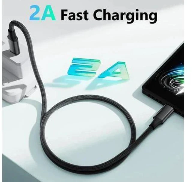 Alt view image 6 of 7 - 5FT Braided USB-C to Mini USB Cable, 480Mbps OTG Charging Cord for Camera, PS3 Controller, Dash Cam, Ti-84 Plus