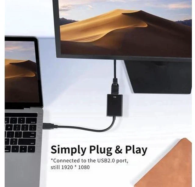 Alt view image 6 of 7 - USB 3.0/2.0 to HDMI Adapter, 1080P Full HD Video Audio Converter, External Video Display Adapter for Desktop PC Monitor TV, Compatible with Windows XP/7/8/8.1/10