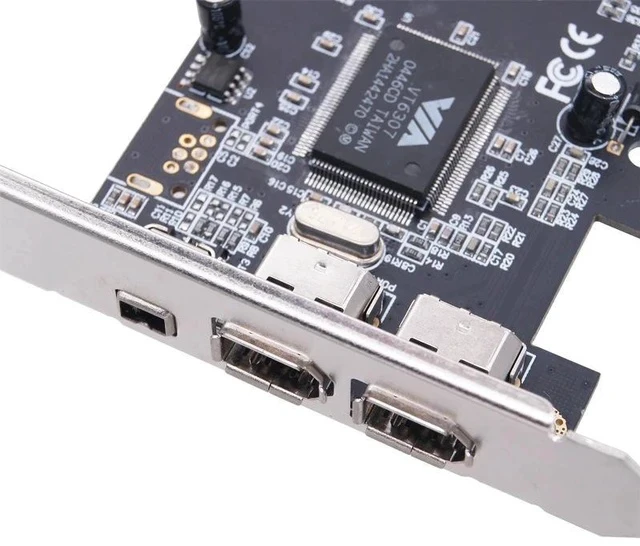 Alt view image 2 of 6 - PCI-E 1394 FireWire Video Capture Card 3-Port DV Camera Adapter, PCIe 1X Interface, IEEE 1394a, Plug & Play (No Driver Required)