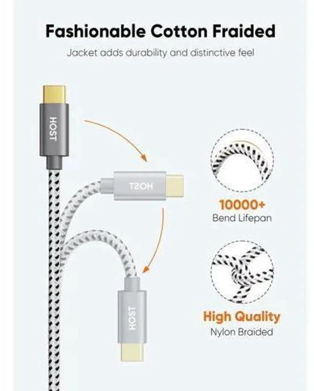 Alt view image 4 of 7 - 0.2M/0.65FT Braided USB-C to Micro USB OTG Cable, 480Mbps Short Cord for Chargers, Phones & Laptops