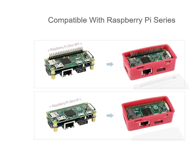 Alt view image 6 of 7 - Ethernet/USB HUB HAT B with Box ABS Case for Raspberry Pi Zero/Zero W/2 W/Zero WH/2 WH,PC,with 1 RJ45 10/100M Ethernet Port, 3 USB Ports Compatible with USB2.0/1.1