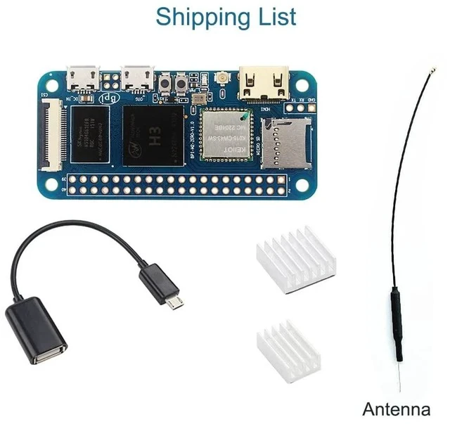 Alt view image 2 of 5 - Banana pi M2 Zero Open Source Singal Board Computer, 512MB SDRAM Mini HDMI onboard WiFi (AP6212) & Bluetooth, Support Raspbian Android Armbian RetroPie Ubuntu (Heat Sink Set)