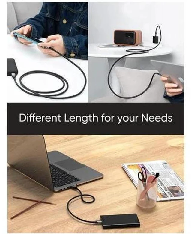 Alt view image 3 of 7 - 1.6FT USB-A 3.2 Gen2 to USB C Cable, 10Gbps 3A Fast Charging Cord Compatible with Android Auto, CarPlay, External SSD, Galaxy S24, iPhone 15/16, Pixel