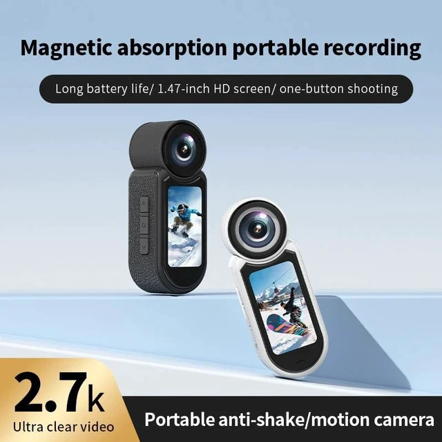 Alt view image 3 of 6 - 2.7K HD Thumb Action Camera Wearable Mini Camera for Outdoor Cycling, Motorcycle Riding, and Hands-Free Recording