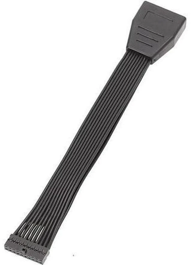 Alt view image 3 of 3 - 6 Inches Flat Low Profile USB 3.0 19/20Pin Internal Header Male to Female Extension Cable, Motherboard USB Extender to Avoid GPU Blocking Ports