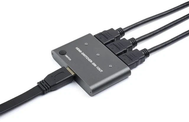 Main image of HDMI Switcher 3 in 1 Out 4K HD HDMI Switcher Splitter,Support 4K/2K@30Hz and 4K/2K (YCbCr420)@60Hz Resolution,HDMI 1.4b,DVI1.0,Compatible with Raspberry Pi, PC, Smartphone