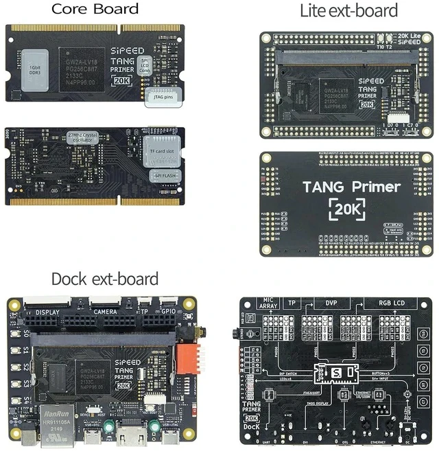 Alt view image 3 of 7 - Sipeed Tang Primer 20K FPGA Development Board MCU, with LUT4, PMOD Port *4, for RISC-V and Embedded Development (with Dock ext-Board)