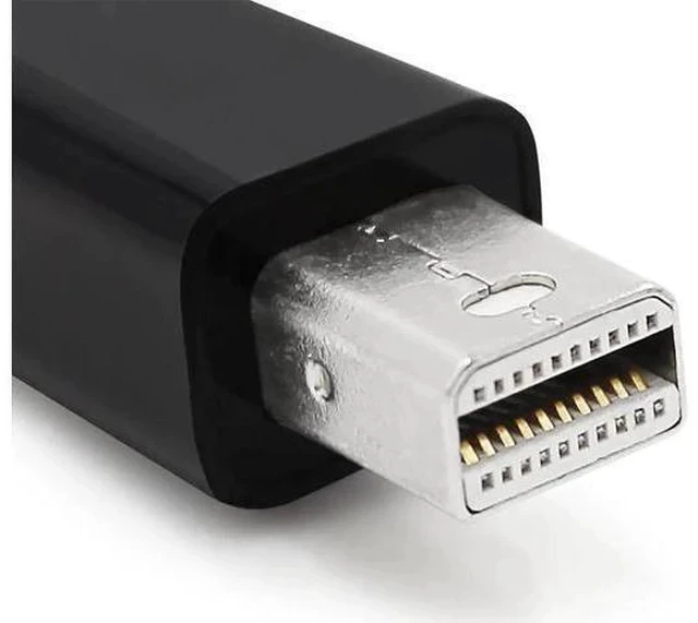 Alt view image 3 of 4 - 3-in-1 Mini DisplayPort (MDP) to HDMI DVI VGA Multiport Converter, Thunderbolt Compatible Mini DP Adapter Supports 1080P Full HD Resolution, Black Compact Design