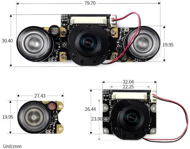 Alt view image 7 of 7 - Compatible with NVIDIA Jetson Nano Camera IMX219-160 8MP IR-Cut Infrared Night Vision Camera Module for Jetson Nano and Raspberry Pi Compute Module,162° FOV with IMX219 Sensor