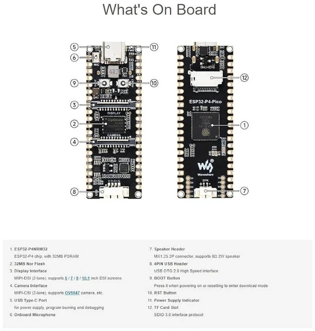 Alt view image 4 of 7 - ESP32-P4-Pico Development Board Based On ESP32-P4,High-Performance MCU with RISC-V 32-bit Ddual-core and Single-core Processors,Rich Human-Machine Interfaces