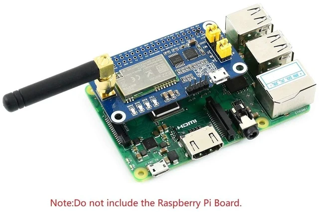 Alt view image 5 of 6 - SX1262 LoRa HAT for Raspberry Pi Series Boards 915MHz Frequency Band,Support Data Transmission up to 5km,Wake on Radio,Wireless Config, Carrier Sensing, Communication Key