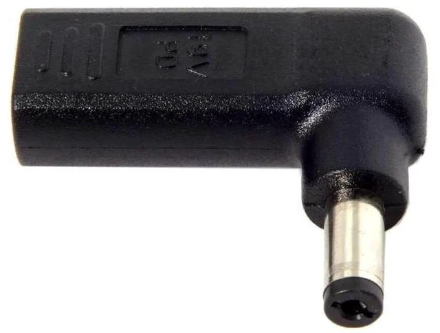 Alt view image 5 of 5 - 90 Degree Angled USB 3.1 Type-C to DC 5.5x2.1mm Adapter, 20V PD Emulator Trigger for Laptop Power Supply