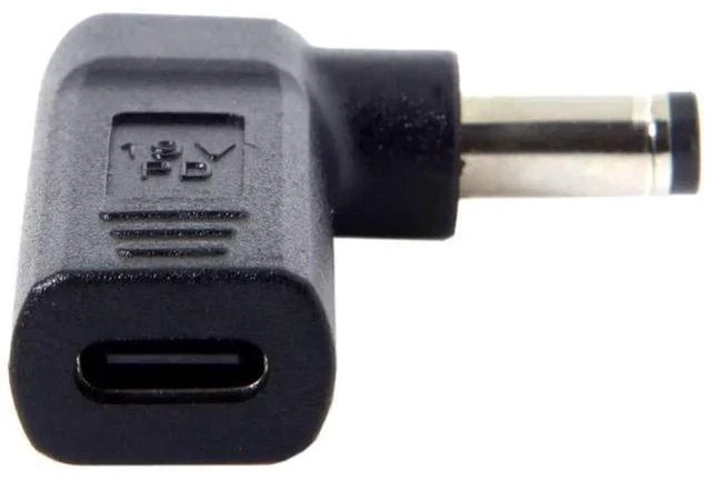 Alt view image 4 of 5 - 90 Degree Angled USB 3.1 Type-C to DC 5.5x2.1mm Adapter, 20V PD Emulator Trigger for Laptop Power Supply