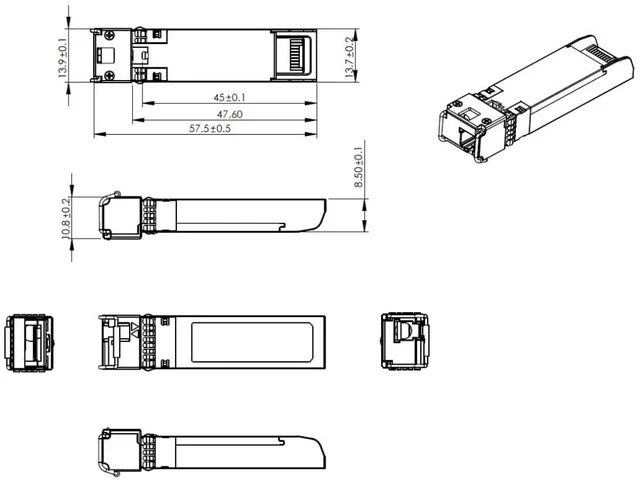 Alt view image 6 of 6 - BPI-R3 Single Board Computer SFP+ 2.5G BX10 Module - 10KM, Fast 2.5Gbps, LC Connector (A Set)