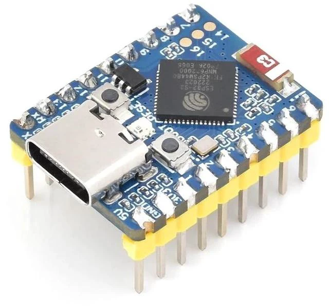 Main image of ESP32-S3 Mini Development Board with Pre-Soldered Header,2.4GHz Wi-Fi,Bluetooth 5 Support,Based on ESP32-S3FH4R2 Dual-Core Processor,240MHz Running Frequency, USB Type-C Port