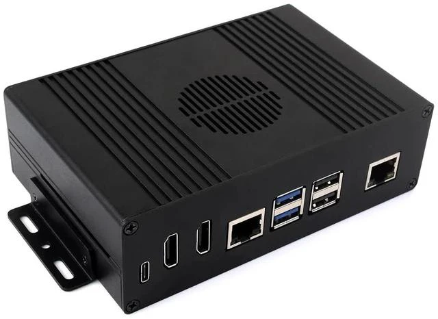 Main image of Multi-Functional All-in-one Mini-Computer Kit Designed for Raspberry Pi 5,Aluminum Alloy Case+Pi5 HDMI and Type-C Adapter+PCIe to Gigabit ETH Adapter