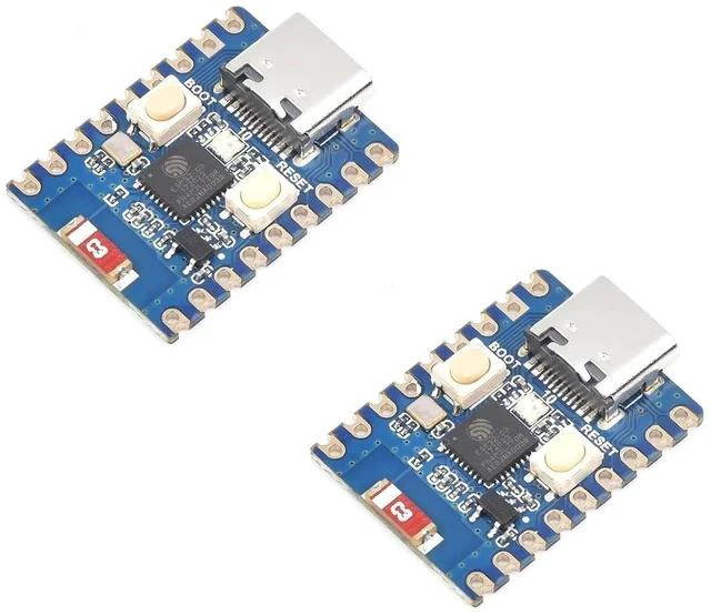 Main image of 2 PCS ESP32-C3 Mini Development Board with 2.4GHz Wi-Fi,Bluetooth 5 Support,Based on ESP32-C3FN4 Single-core Processor,160MHz Running Frequency, USB Type-C Port