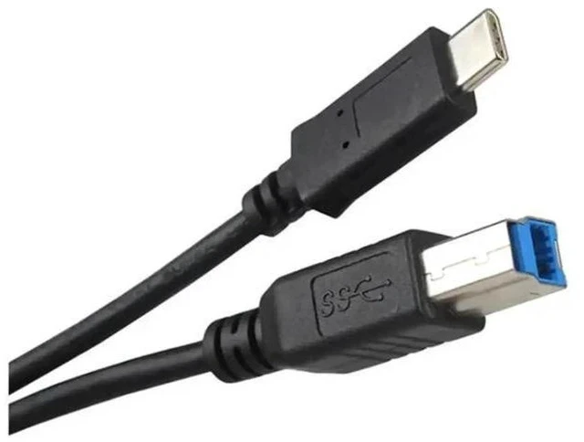 Alt view image 2 of 2 - 3.3FT USB-C to USB3.0 Type-B Cable for Hard Drive Enclosure, Webcam & Blu-ray Drive
