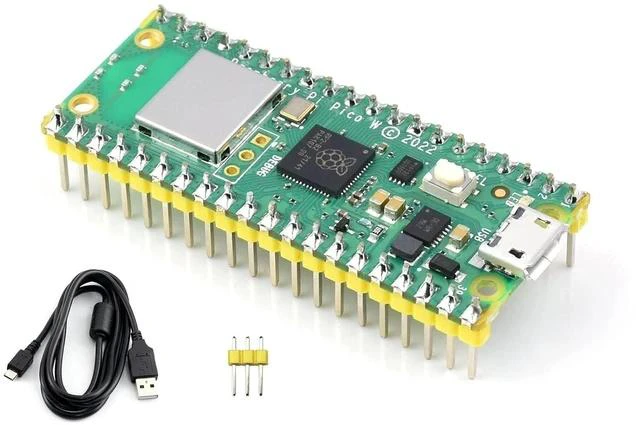 Main image of Pre-Soldered Raspberry Pi Pico W Microcontroller Board Basic Kit,Built-in WiFi,Supports 2.4/5 GHZ Wi-Fi 4,Based On RP2040 Dual-Core Processor