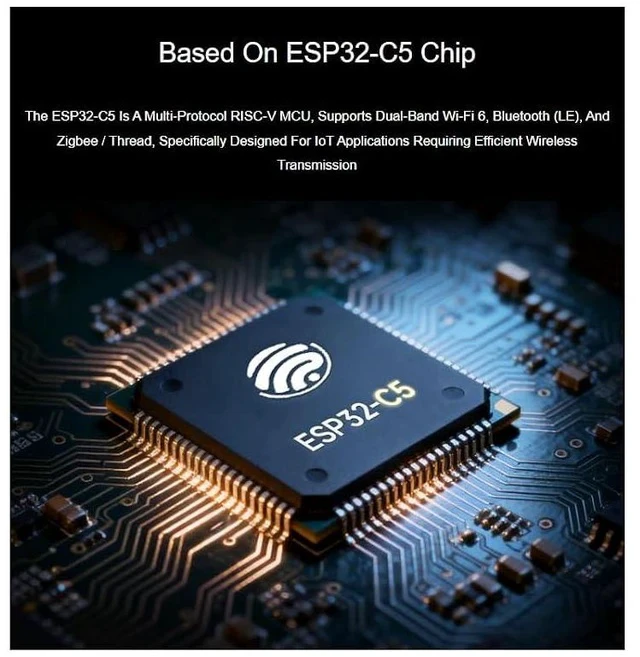 Alt view image 4 of 7 - ESP32-C5 Development Board 240MHz/5GHz Dual-Band Wi-Fi 6 Devkit Based on ESP32-C5-WROOM-1 Series Module,Supports Dual-Band Wi-Fi 6 /BLE 5 / Thread/Zigbee