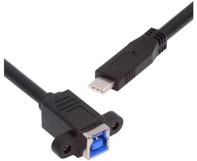 Main image of 30cm USB3.0 Type-C Male to Type-B Female Extension Cable | 5Gbps High Speed Cord for External SSD, Hard Drive & Digital Camera