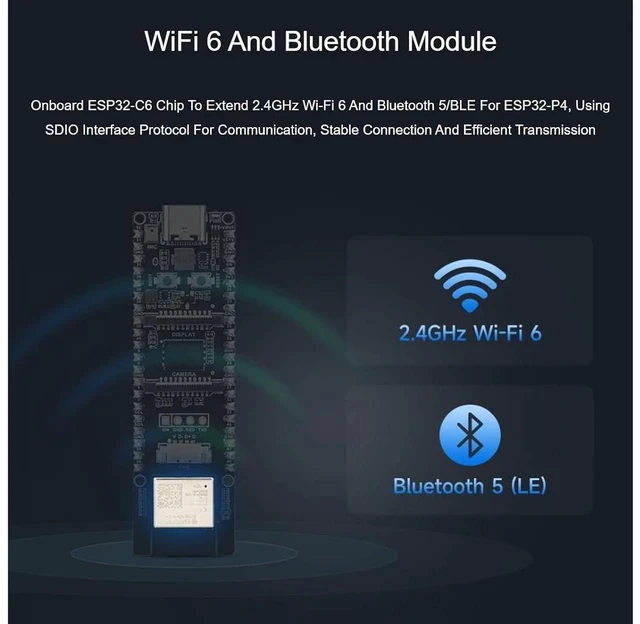 Alt view image 4 of 7 - ESP32-P4-WIFI6 Development Board Based On ESP32-P4 with Integrated ESP32-C6 Supports Wi-Fi 6 and Bluetooth 5,RISC-V 32-bit Dual-core and Single-core Processors