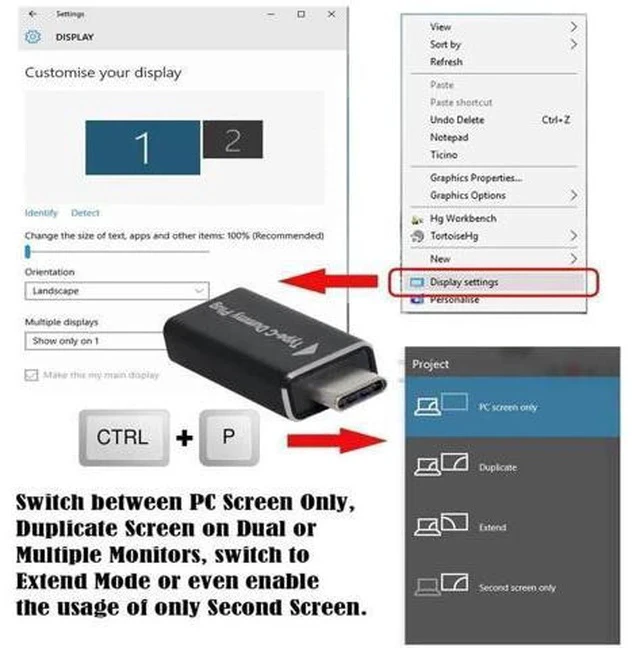 Alt view image 4 of 7 - USB-C Virtual Display Dummy Plug, DDC EDID Headless Ghost Display Emulator 1080P@60Hz Type-C Display Emulator