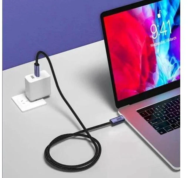 Alt view image 3 of 7 - 100CM USB4 Gen2 Type-C Male to Male Cable | 20Gbps Data & 100W(20V/5A) PD Fast Charging Cord for Laptop, Tablet & Smartphone