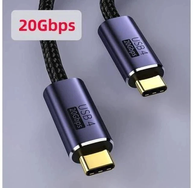 Alt view image 4 of 7 - 100CM USB4 Gen2 Type-C Male to Male Cable | 20Gbps Data & 100W(20V/5A) PD Fast Charging Cord for Laptop, Tablet & Smartphone
