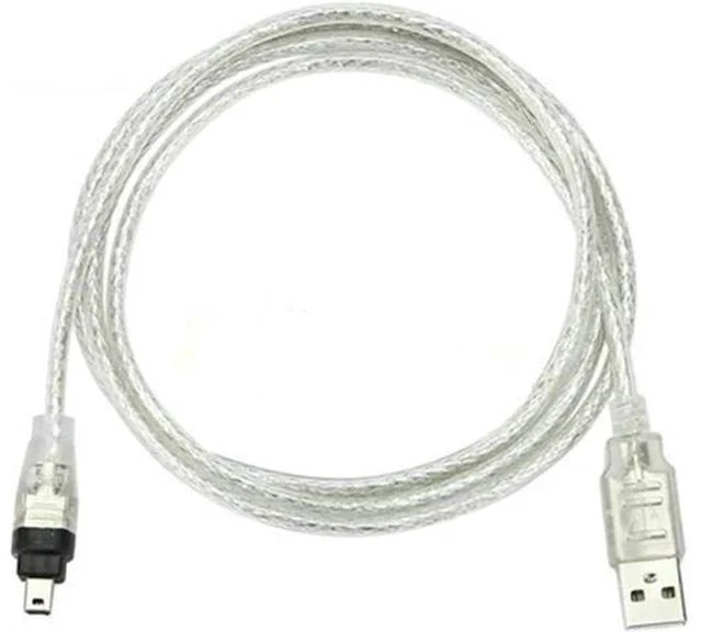 Alt view image 2 of 3 - USB 2.0 A Male to IEEE1394 4Pin Male iLink Firewire Adapter Cable, Mini DV Cord for SONY DCR-TRV75E & Legacy Camcorder Video Capture