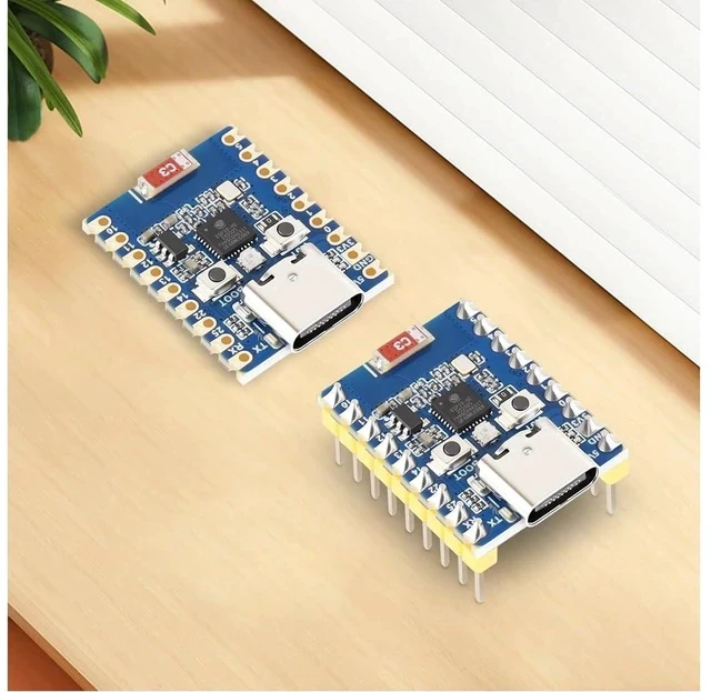 Alt view image 6 of 6 - 2 Pack ESP32-H2 Mini Development Board with pre-soldered Header Based on ESP32-H2FH4S chip,RISC-V 32-bit Single-core Processor,Supports BLE/Zigbee/Thread Wireless Communication,4MB Flash