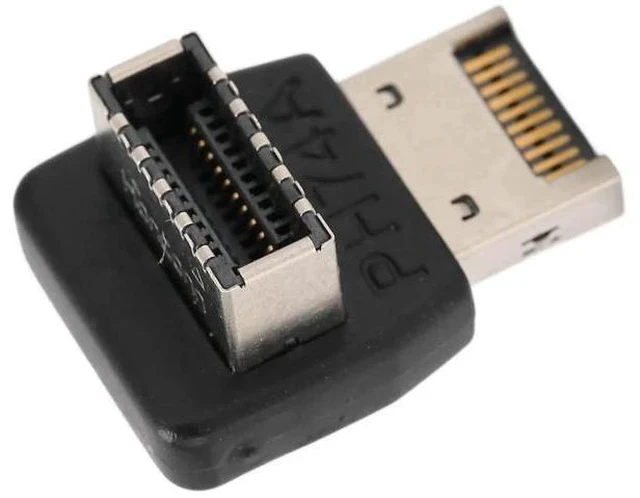 Alt view image 2 of 7 - PH74A USB 3.1 Type-E 90 Degree Adapter, Vertical USB-C Header Converter for Motherboard Front Panel