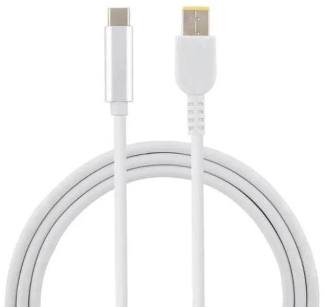 Main image of 1.5m White USB-C to Big Square Tip PD Laptop Charging Cable for Lenovo ThinkPad / ThinkBook / Xiaoxin Notebooks