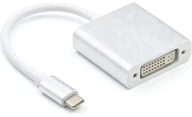 Alt view image 2 of 4 - USB C to DVI-D Adapter, USB 3.1 Type-C (USB-C) to DVI 1080P@60Hz Converter, Thunderbolt 3 & DP Alt Mode Compatible, Aluminum Case for 2017 MacBook Pro, Yoga 920 Silver