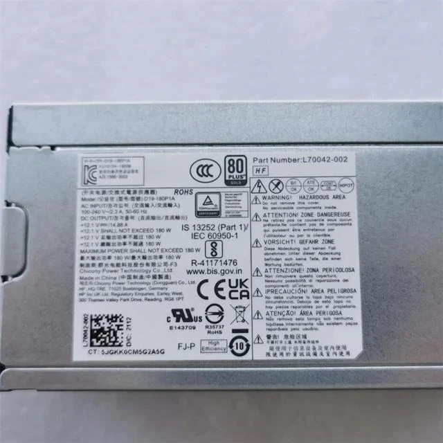 Alt view image 2 of 3 - PSU for H P 280 Pro G3 MT 180W Power Supply L70042-002 L70042-004 PCK017 D19-180P1A