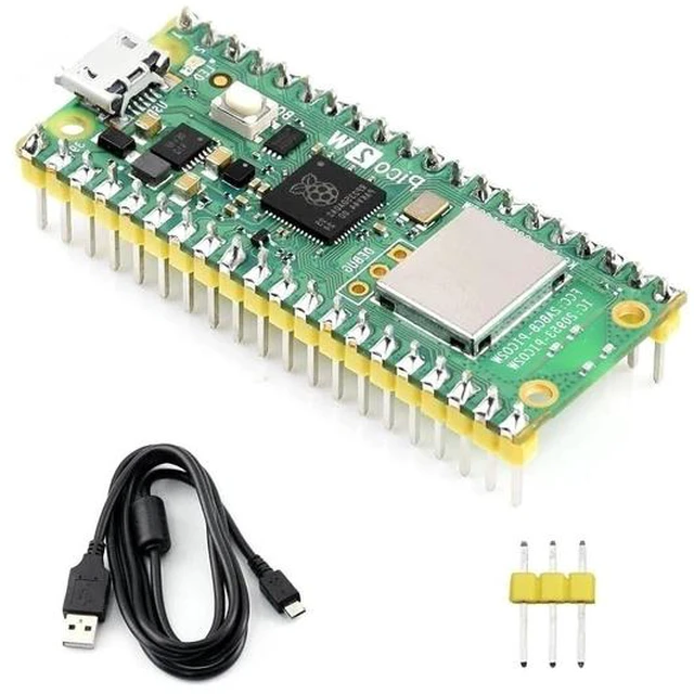 Main image of Pre-Soldered Raspberry Pi Pico 2 W Microcontroller Board with Header,Supports WiFi 4 Wireless and Bluetooth 5.2,Based On RP2350 Dual-Core Processor