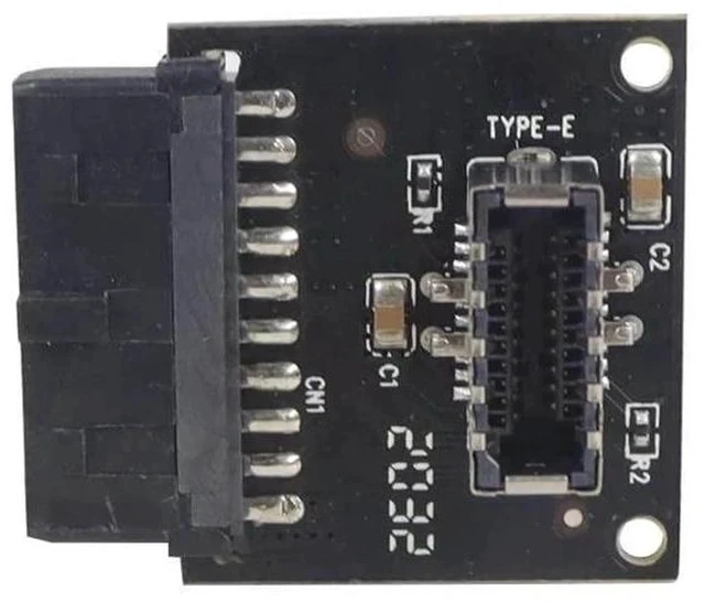 Alt view image 3 of 5 - 1PC Black USB 3.0 20Pin to Type-E Cable, USB 3.1 Front Panel Socket Adapter for Motherboard
