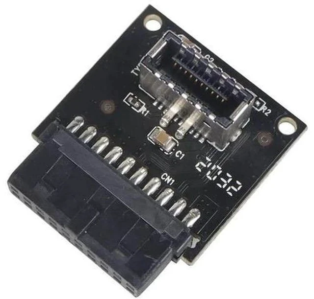 Alt view image 5 of 5 - 1PC Black USB 3.0 20Pin to Type-E Cable, USB 3.1 Front Panel Socket Adapter for Motherboard