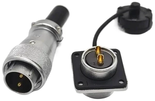 Alt view image 2 of 3 - 1pc WS20 2PIN Metal Power Connector Electrical Power Supply Socket
