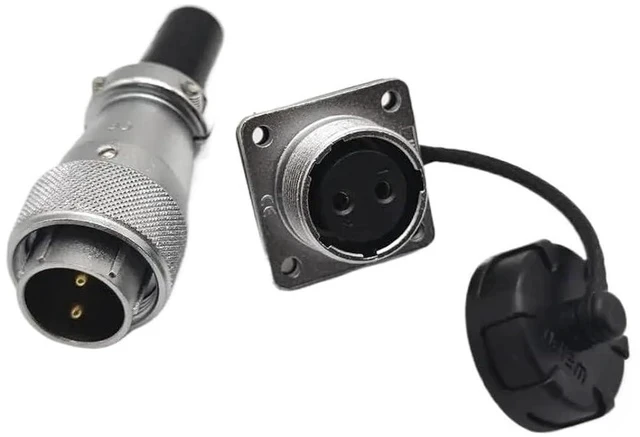 Alt view image 3 of 3 - 1pc WS20 2PIN Metal Power Connector Electrical Power Supply Socket