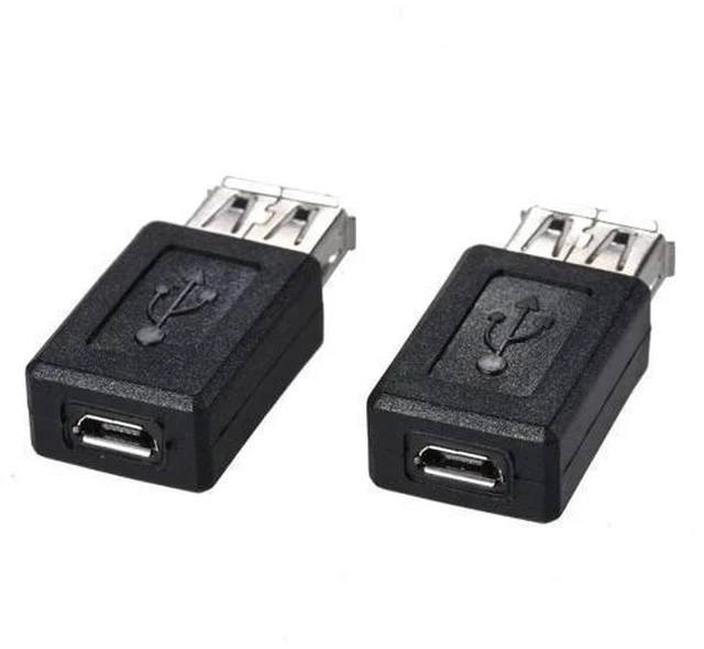 Alt view image 2 of 7 - 3 Pack USB 2.0 A Female to Micro USB Female Adapter Converter, Bidirectional Connector for Charging & Data Sync